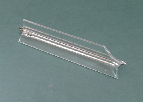 Lot of 10 hanging lucite prisms 10" Clear acrylic chandelier part Triarch - Picture 3 of 4