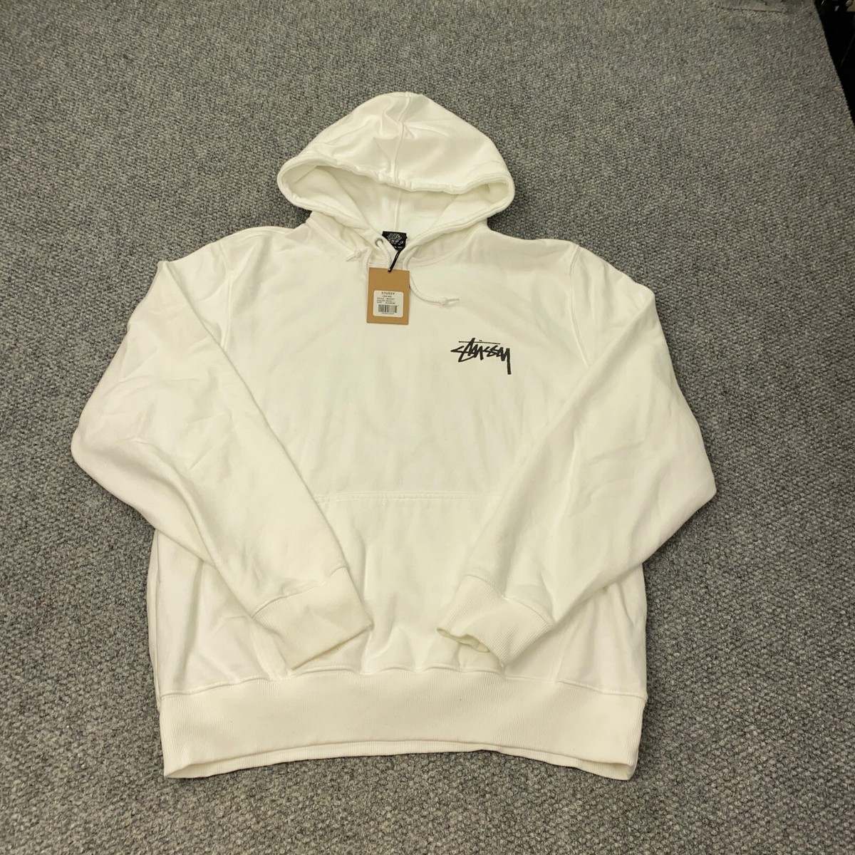 【STUSSY HO'21】Stussy Jorge Hoodie Stussy Jorge Hoodie Mens XL White Sweatshirt NWT | eBay