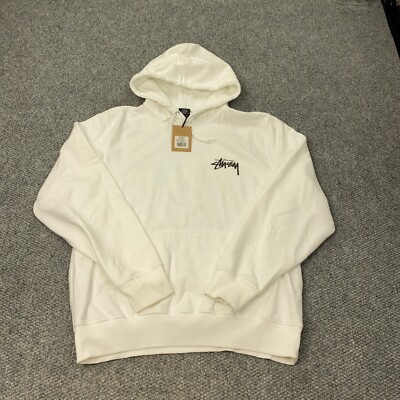 【STUSSY HO'21】Stussy Jorge Hoodie Stussy Jorge Hoodie Mens XL White Sweatshirt NWT | eBay