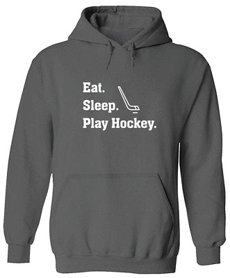 Play Hockey Unisex Pullover Hoodie Sweater Mens Women Sweatshirt Gift Sports