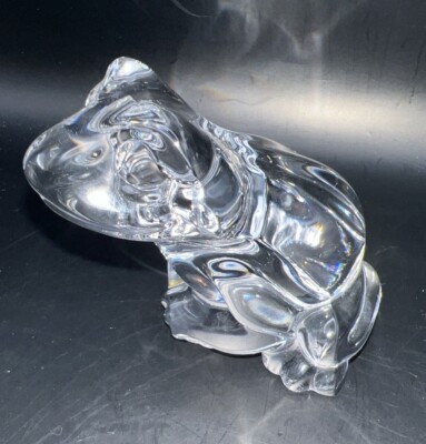 Vintage 24% Full Lead Crystal Frog Figure Princess House Made In Czech Republic