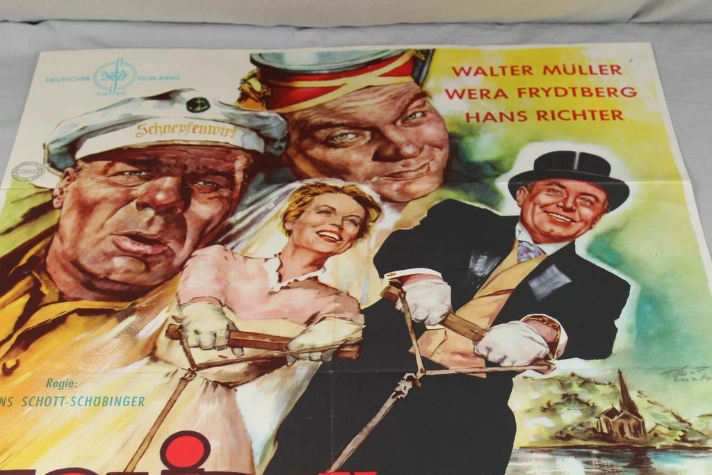 altes Filmplakat - Holiday am Wörthersee - 80,5 x 59,5 cm. - Orig. von 1956 /114