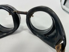 Vintage Safety Welding Riding Aviator Glasses Antique Round