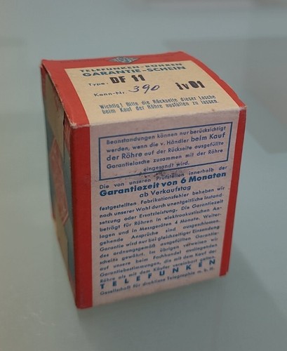 Telefunken DF11 sealed tube Röhre Valvola new - Picture 5 of 5