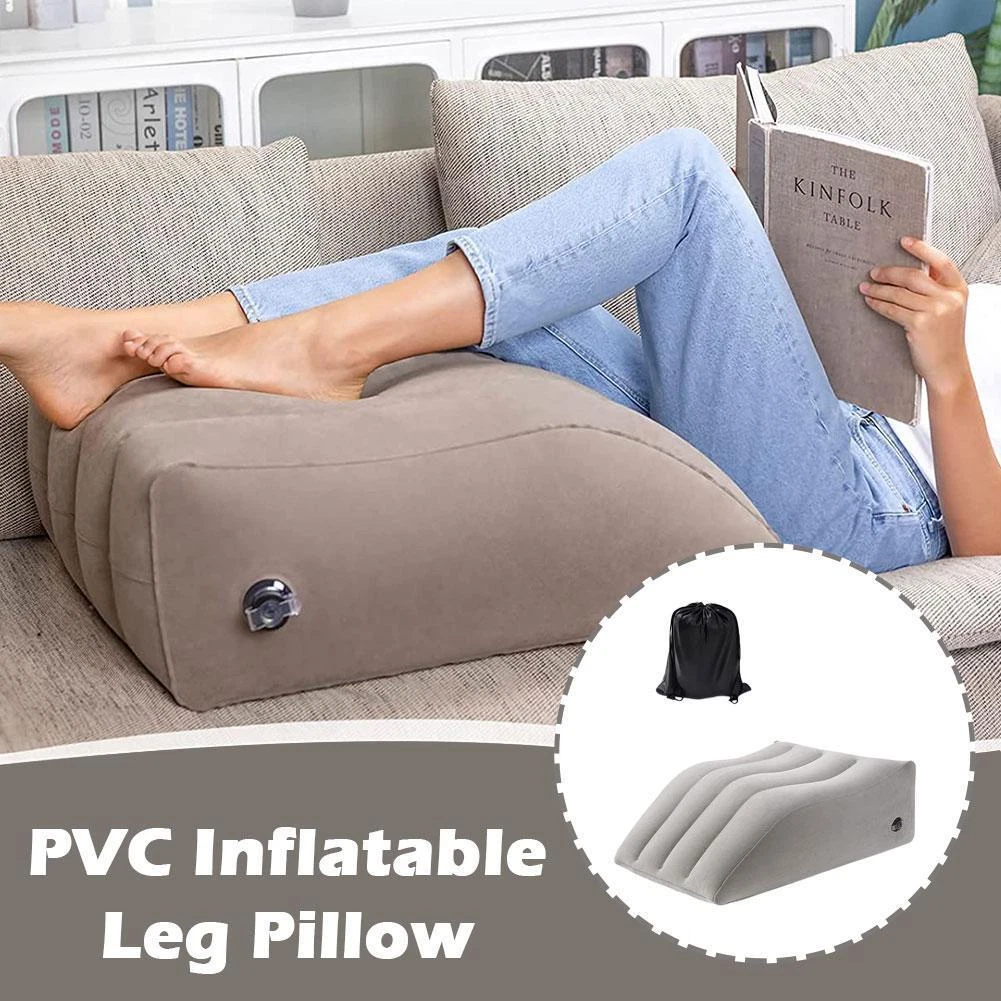 Inflatable leg top elevation pillow