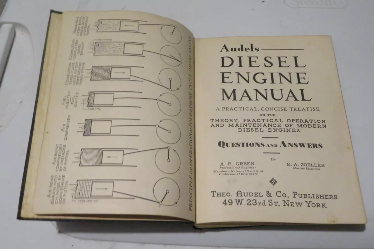 Rare First Edition 1936 Audels Vintage Diesel Engine Manual