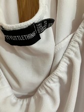 prettylittlething white dress size uk 8