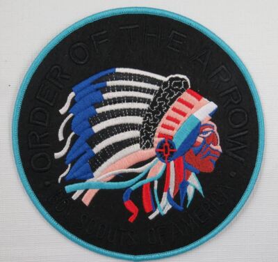 OA 6'' Round Jacket Patch Chief BLK Felt Ghost Private Issue [OAX-12]