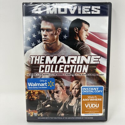 THE MARINE COLLECTION 4 MOVIES 1-4 DVD COLLECTION WALMART EXCLUSIVE W DIGITIAL