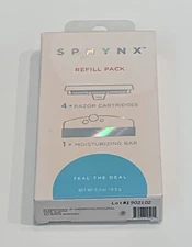 Sphynx Portable Razor Refill Pack TEAL THE DEAL  Cartridges & Moisturizing Bar