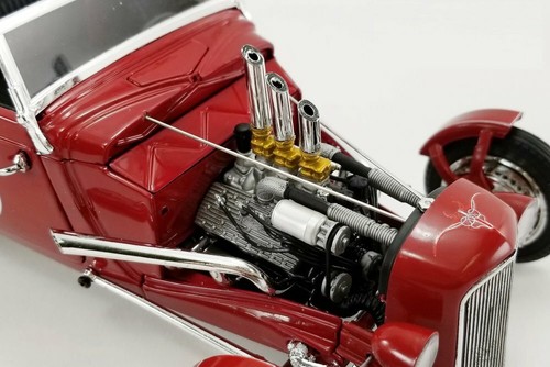 INDIAN MOTORCYCLES 1934 HOT ROD ROADSTER 1/18 scale DIECAST CAR GMP 18958 - Picture 7 of 9