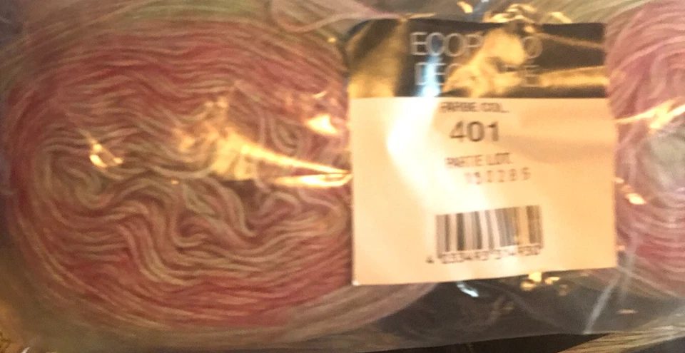 LANA GROSSA Yarn Ecopuno Dégradé 100g Cotton Wool Alpaca 401 Mint And Lavender - Image 2 of 4