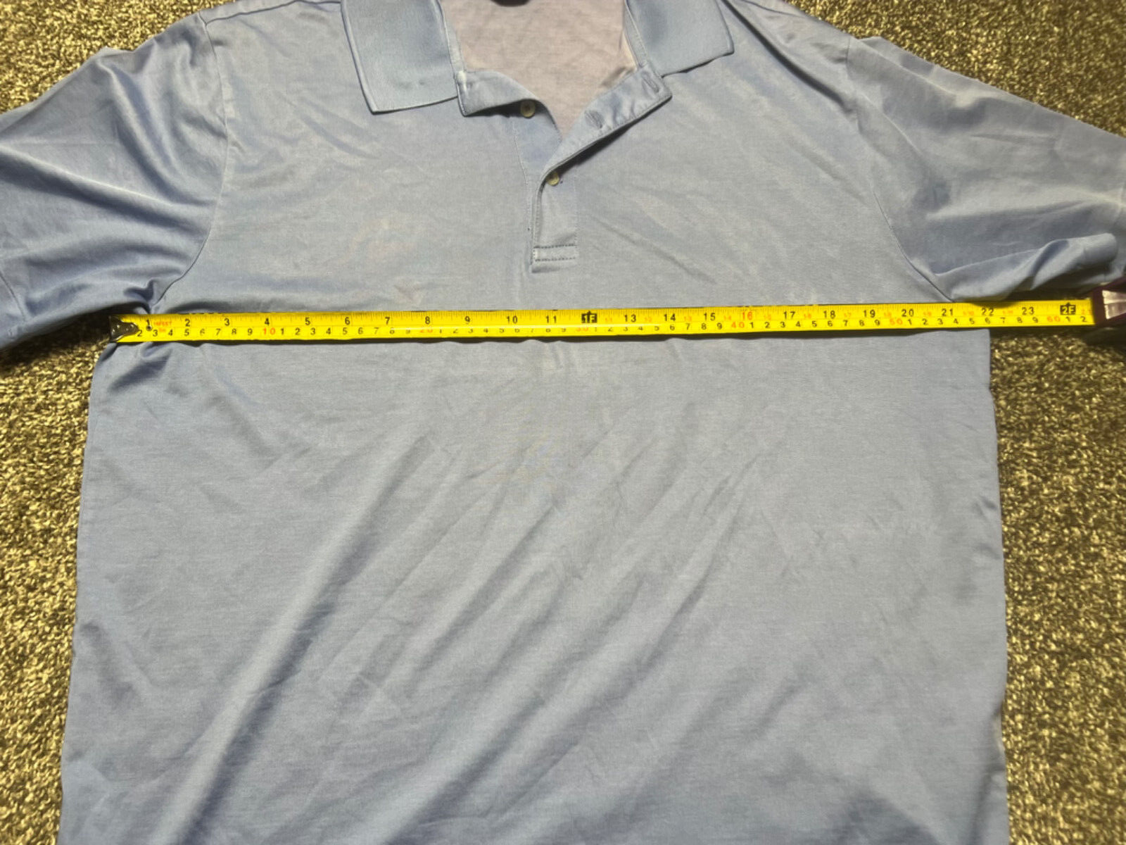 Polo Golf Ralph Lauren Performance Camicia Uomo Blu Medio Pima Misto Cotone Pony