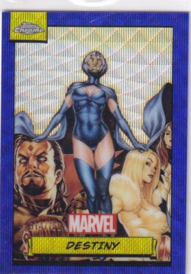 Topps Marvel Chrome 2024 Card No. 150 Destiny Blue Wave Refractor 14/150