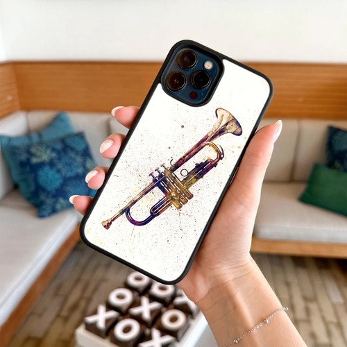 Jazz music trumpet Poster Lightweight Cover For iPhone SE XS XR Max 5 6 7 8 Plus - Picture 7 of 25