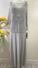Pisarro Nights Embellished Mesh Dress Sz 8 / 210