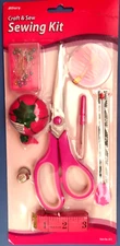 Allary Craft & Sew  Sewing Kit.  Scissors, thimble, pins, etc  #811  NEW