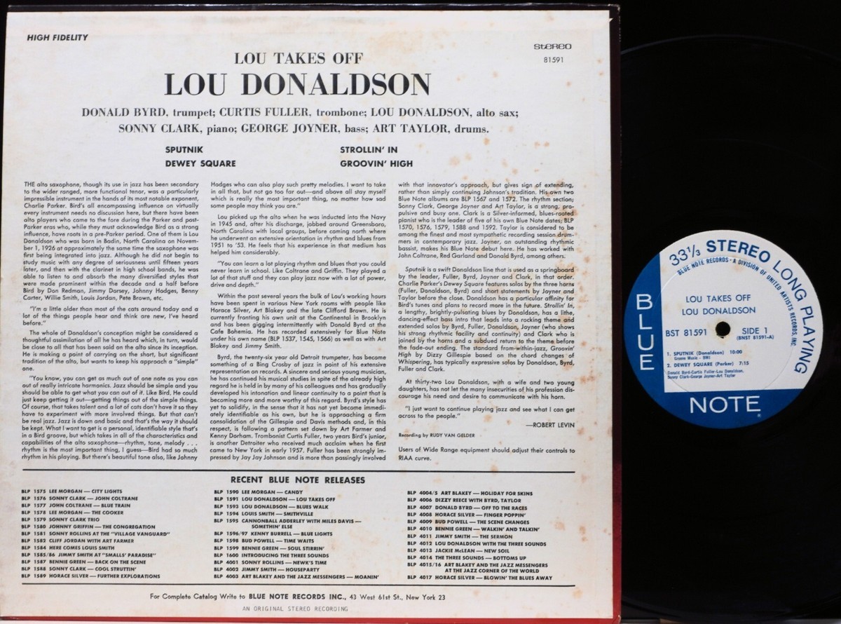 米LP Lou Donaldson Lou Takes Off BST81591 BLUE NOTE 未開封 /00260 Lou Donaldson Lou Takes Off Blue Note BN 1591 Japan VINYL LP