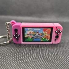 Collectable Nintendo Switch Keychain - Animal Crossing Pink Edition