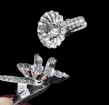 6 Vintage Silver Metal Pinecone Clip on Christmas Tree Candle Holders 2”