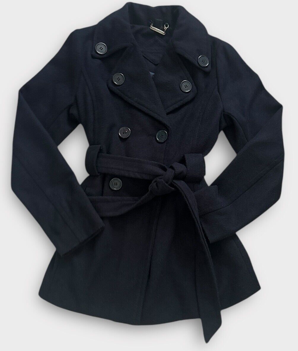black wool winter coat with double breasted for women 2259 black wool winter coat with double breasted for women 2259