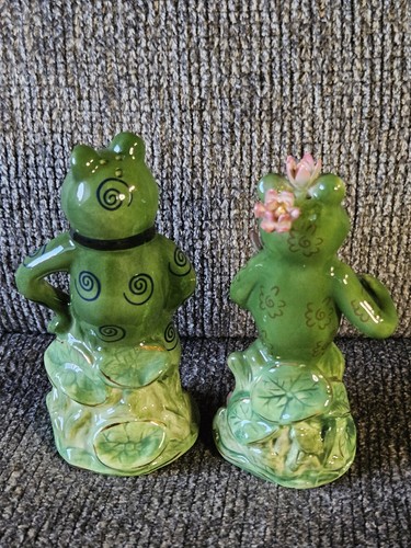 Apfelbaum Design Frosch ALFROGO FROGALINA Braut Bräutigam Salz Pfefferstreuer Kuchen Top - Bild 2 von 6