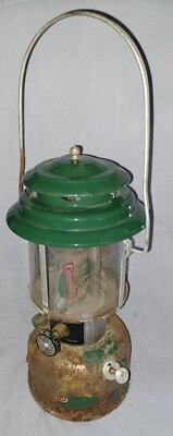 VINTAGE 1980's COLEMAN Double Mantle Lantern MODEL 220K + BONUS Pkg Silk Mantles