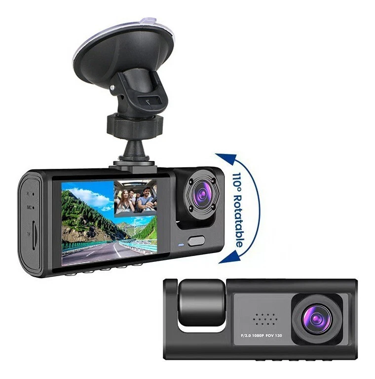 C309 Featured 1080P 2-inch HD car driving recorder with three lenses - Image 3 of 4