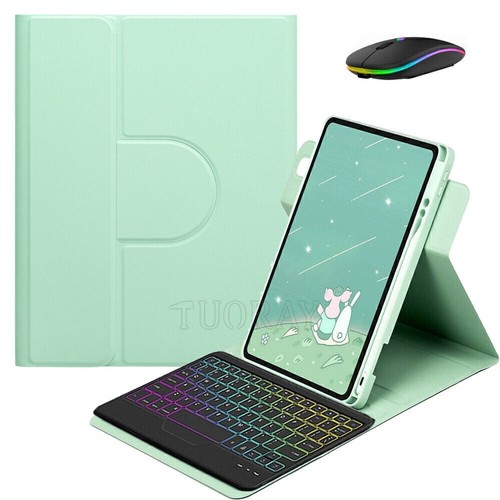 Backlit Keyboard Mouse Rotating Case Cover For iPad 6/7/8/9/10th Gen Air 4 5 Pro - Picture 10 of 71