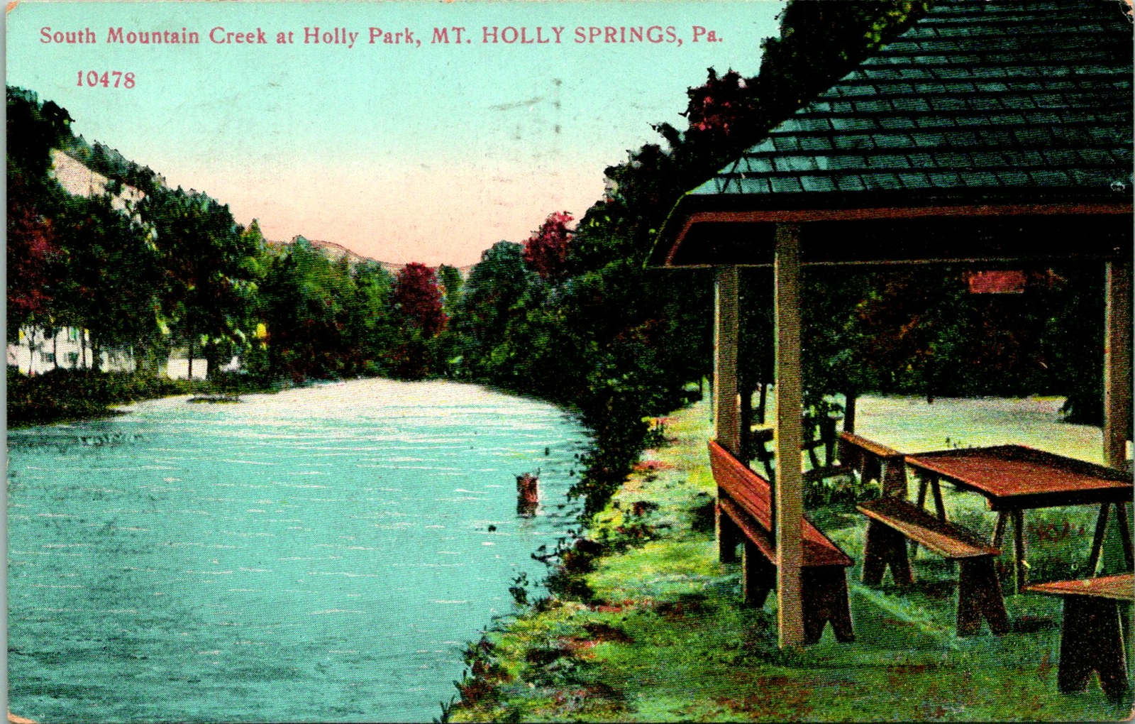 Mt Holly Springs PA South Mountain Creek Holly Park Postcard used