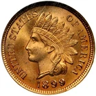 💥☄️🔥❤️‍🔥🔥❤️‍🔥NGC MS65 RD 1899 INDIAN HEAD CENT