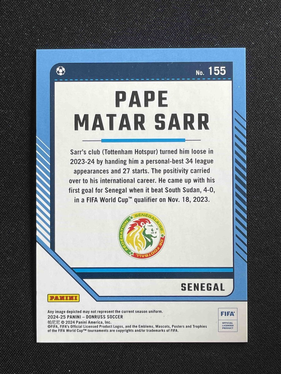 Pape Matar Sarr 2024-25 Panini Donruss FIFA Senegal Red /99 #155