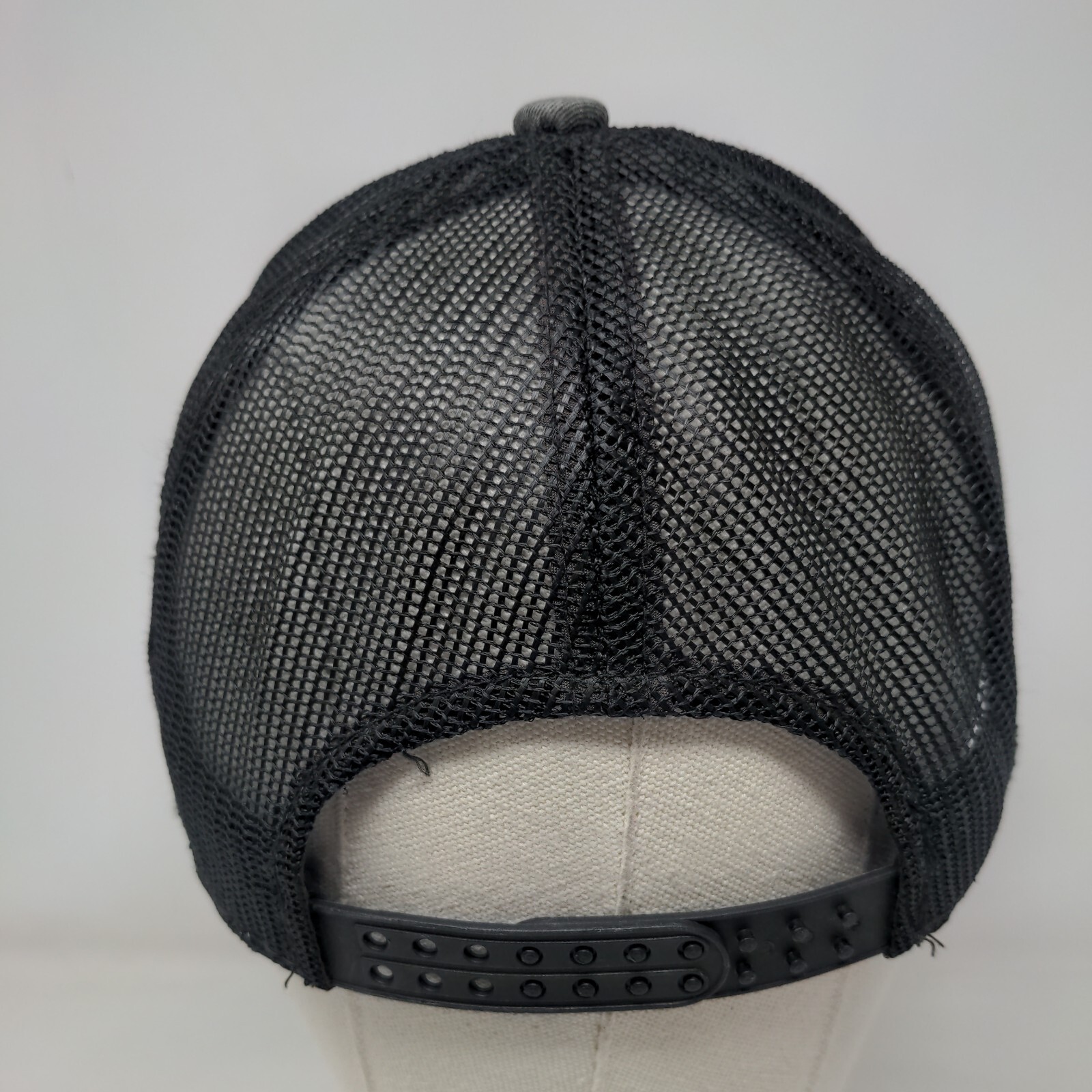 Fish Leather Patch Snapback Mesh Back Trucker Hat… - image 5