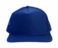 vintage headfirst mesh foam plain blank trucker snapback hat cap adult OSFA NOS