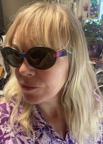 Vintage 60s Ray-Ban Bewitching Oval Sunglasses, RARE black w/ rainbow B&L - Picture 3 of 14