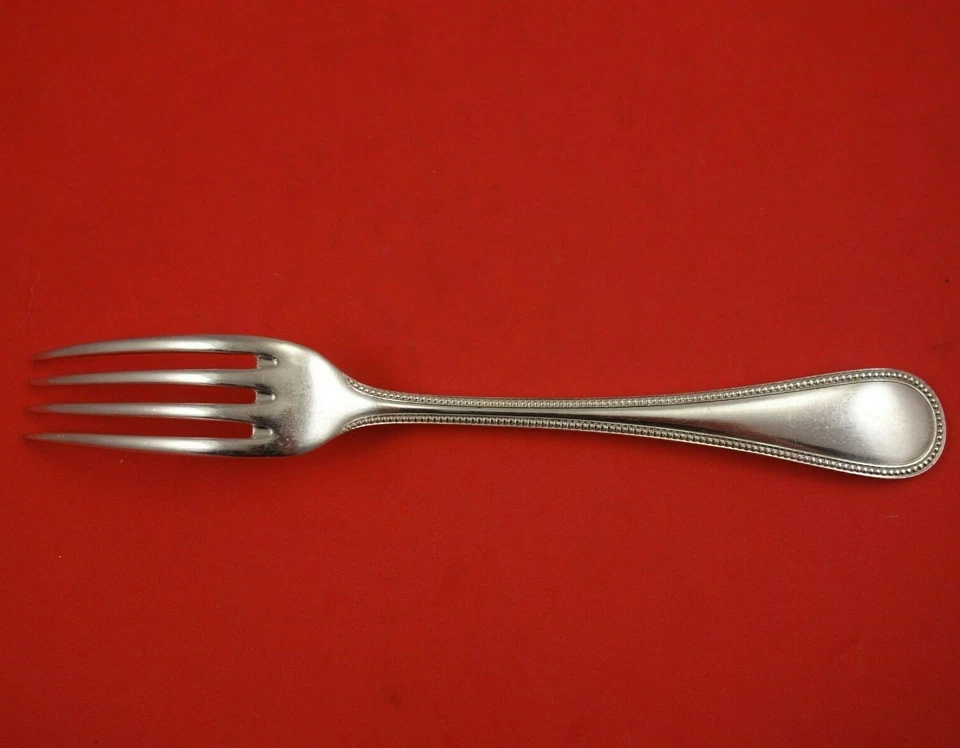 Tenedor de almuerzo Perles by Christofle plateado 7 3/8" cubiertos reliquia Foto 2 de 3