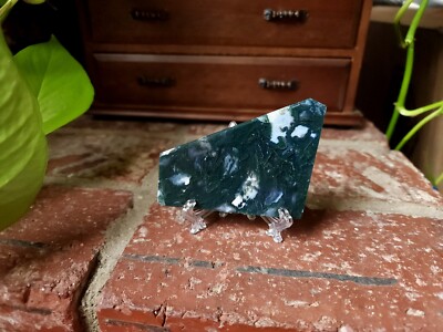 Moss Agate Crystal Slab Slice 