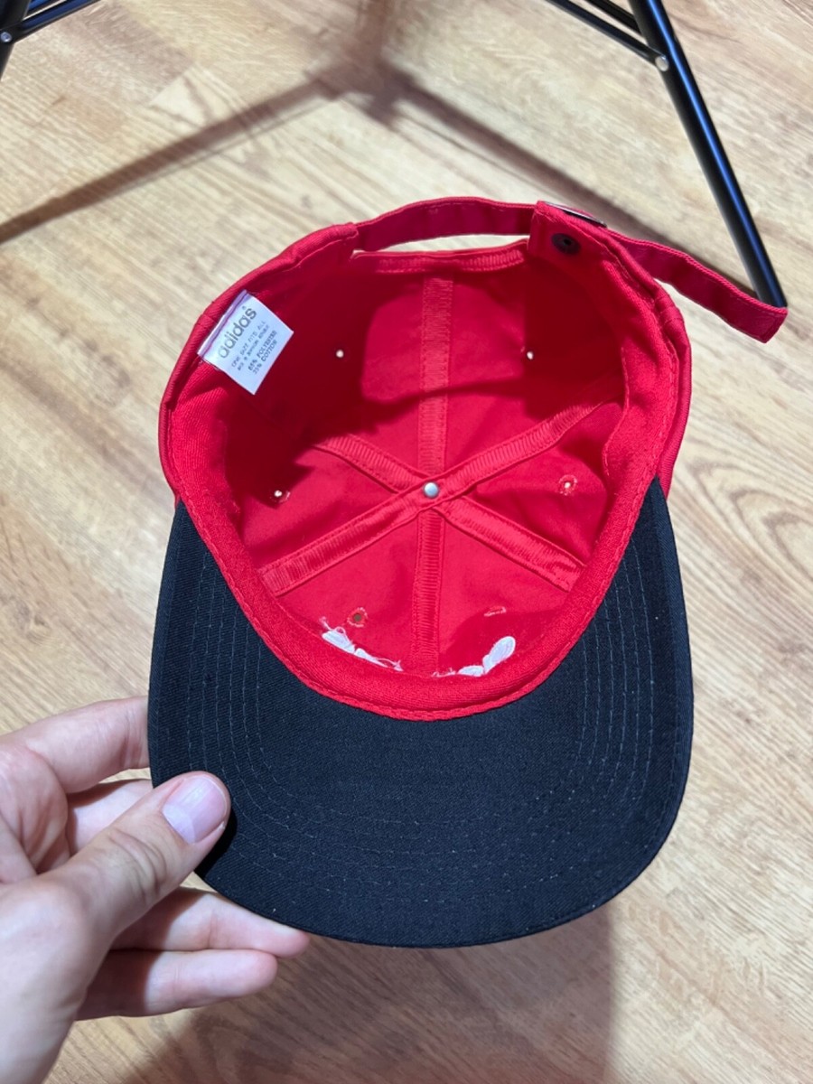 Vintage 90s Adidas Cap Hat red logo | eBay