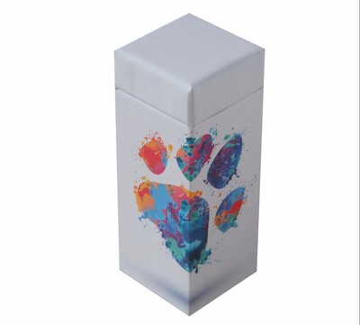 Rainbow Pawprint Scatterpod biologisch abbaubar XS / Andenken Urne Streuröhre