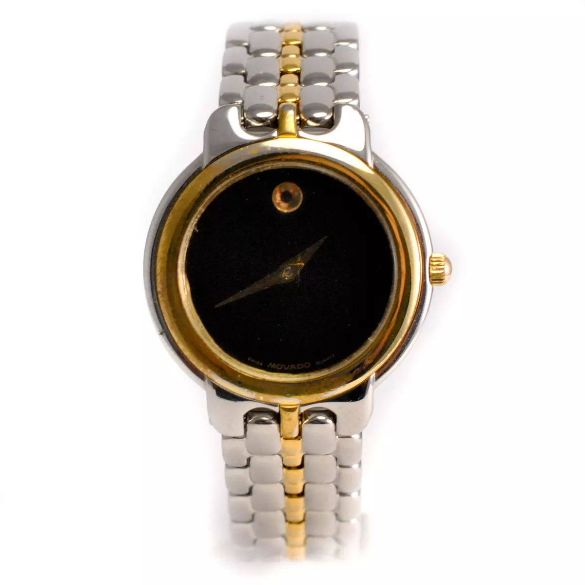 2 tone movado watch hot sale