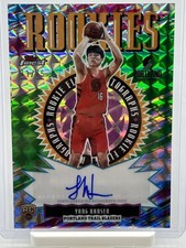 YANG HANSEN 2025-26 TOPPS FINEST ROOKIE AUTO GREEN GEOMETRIC REFRACTOR RC 31/75