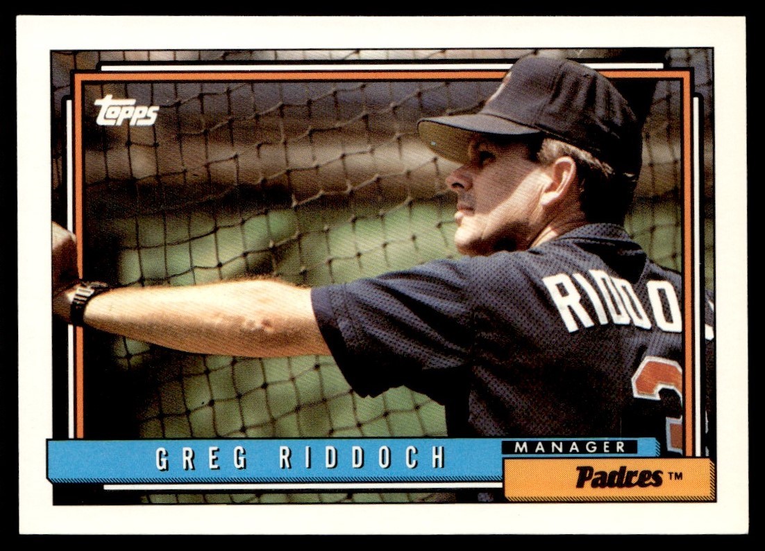 1992 Topps Greg Riddoch San Diego Padres #351
