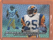 1998 Flair Showcase Row 0 Seat 32 ROBERT HOLCOMBE Rookie Card/500 ~ RAMS/ILLINI. rookie card picture
