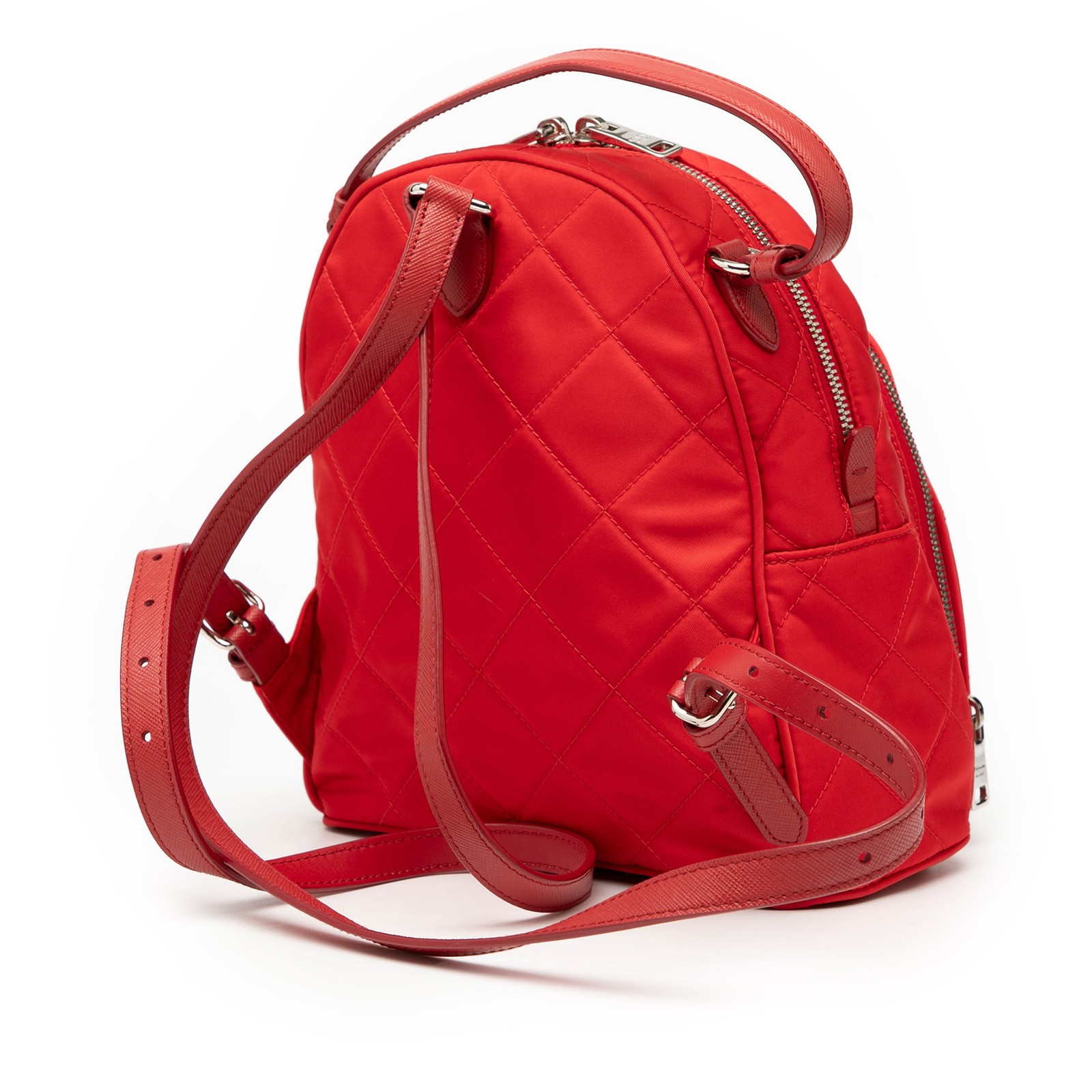 Authenticated Prada Impuntu Tessuto Red Nylon Fab… - image 2