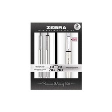 Zebra Pen Premium Steel Writing Set, PM-701 1 Count Pack of 3 , Black Set C