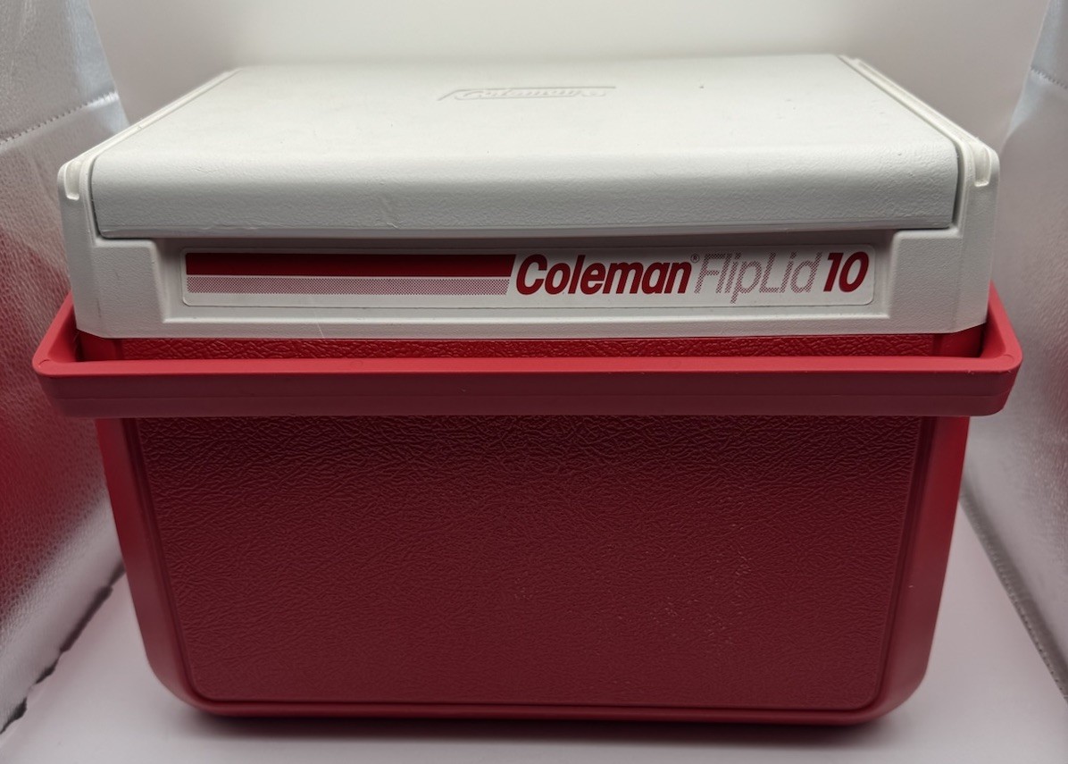 Vintage 1993 Coleman FlipLid 10 Cooler Model 5210 Flip/Slide Cup