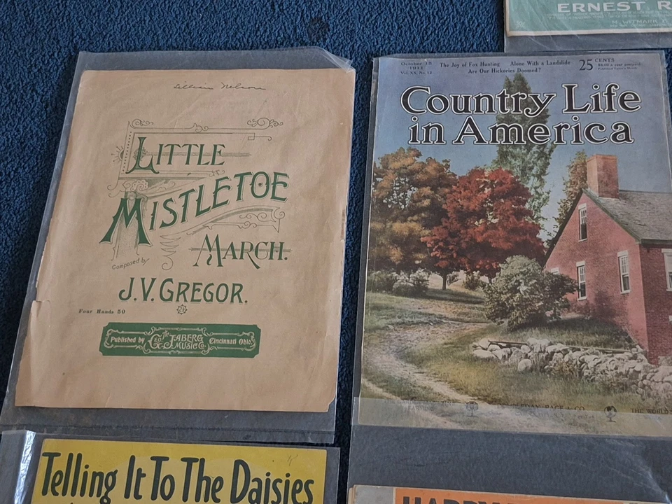 Vintage Antique Sheet Music variety Romantic Love War Songs Lot Of 10 - Image 3 of 4