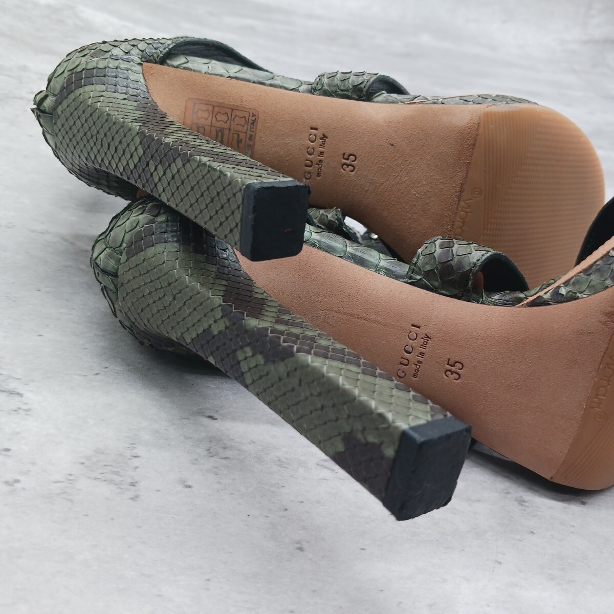 Womens GUCCI  Level GUCCI  Python Pumps High Heel… - image 10