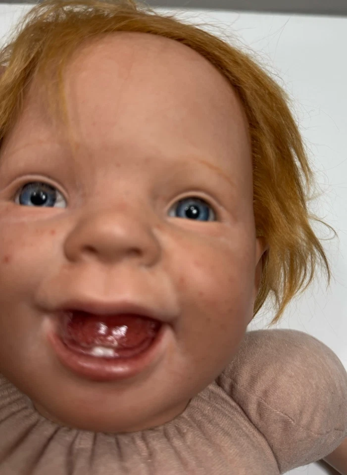 Reborn Doll Bountiful Baby Red Hair Blue Eyes Weighted Heavy Doll - Image 4 of 4