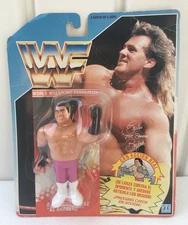 1990 Hasbro WWF Brutus “El Barbero” Beefcake MOC MISB Barber Euro - Spanish Card